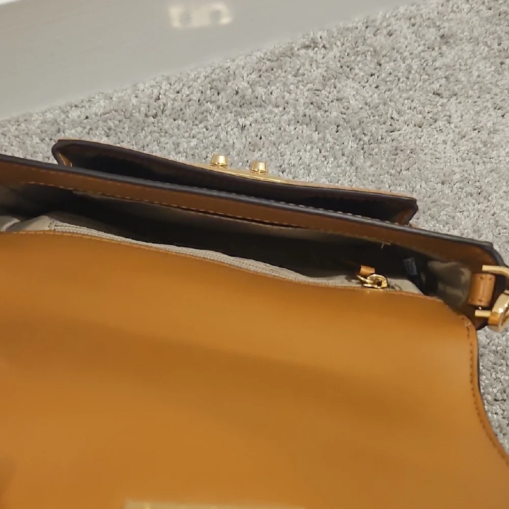 Michael Kors Brown Crossbody Bag with Gold Accents - Picture 9 of 10